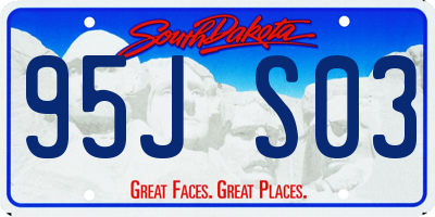 SD license plate 95JS03