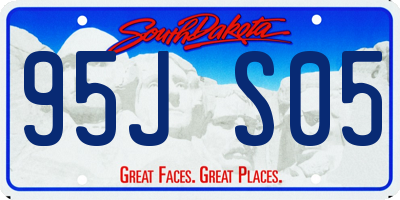 SD license plate 95JS05