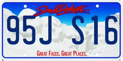 SD license plate 95JS16