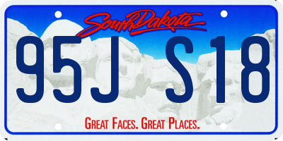 SD license plate 95JS18