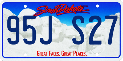 SD license plate 95JS27
