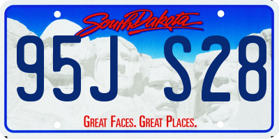 SD license plate 95JS28