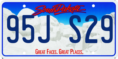 SD license plate 95JS29