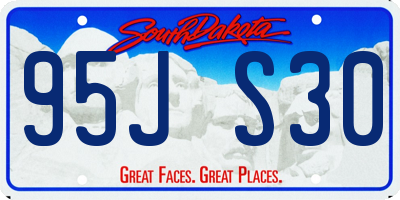 SD license plate 95JS30