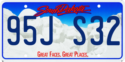 SD license plate 95JS32