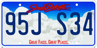 SD license plate 95JS34