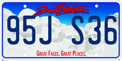 SD license plate 95JS36