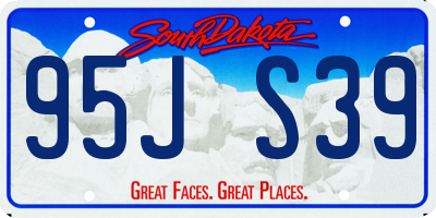 SD license plate 95JS39