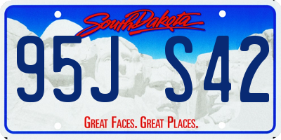 SD license plate 95JS42