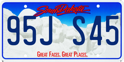 SD license plate 95JS45