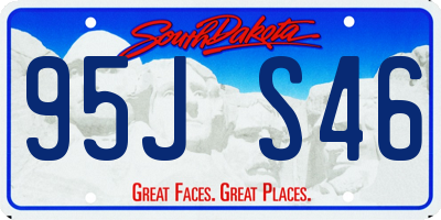 SD license plate 95JS46