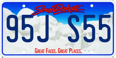 SD license plate 95JS55