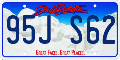 SD license plate 95JS62