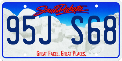 SD license plate 95JS68