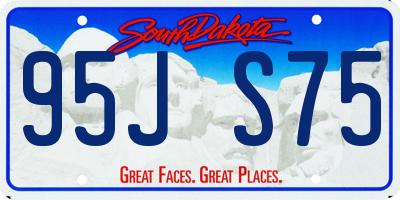 SD license plate 95JS75