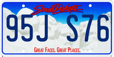 SD license plate 95JS76