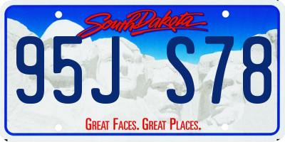 SD license plate 95JS78
