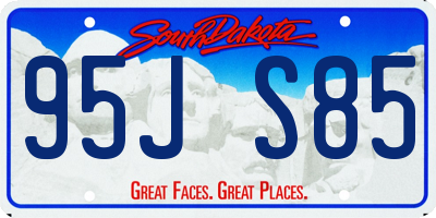 SD license plate 95JS85