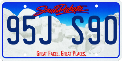 SD license plate 95JS90