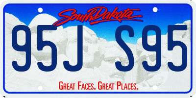 SD license plate 95JS95
