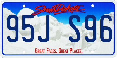 SD license plate 95JS96