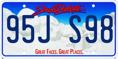 SD license plate 95JS98