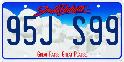 SD license plate 95JS99