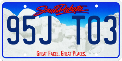 SD license plate 95JT03