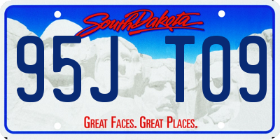 SD license plate 95JT09