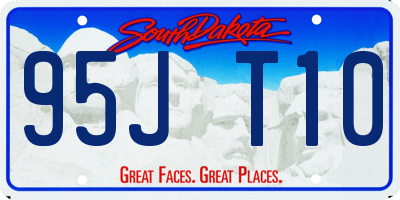 SD license plate 95JT10