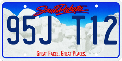 SD license plate 95JT12