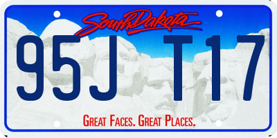 SD license plate 95JT17