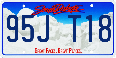 SD license plate 95JT18