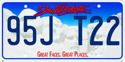 SD license plate 95JT22