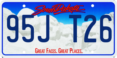 SD license plate 95JT26