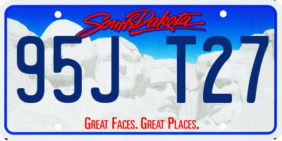 SD license plate 95JT27
