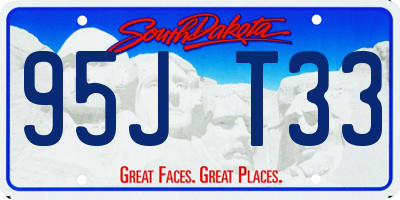 SD license plate 95JT33