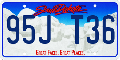 SD license plate 95JT36