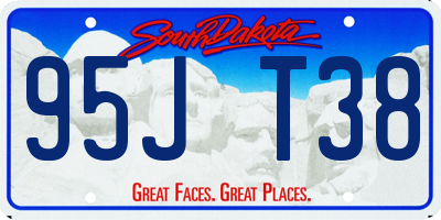 SD license plate 95JT38