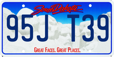 SD license plate 95JT39