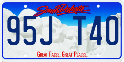 SD license plate 95JT40