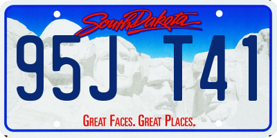 SD license plate 95JT41