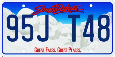 SD license plate 95JT48