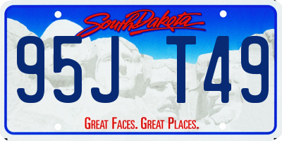 SD license plate 95JT49