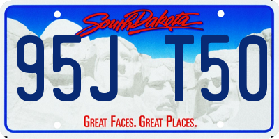 SD license plate 95JT50