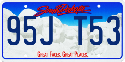 SD license plate 95JT53