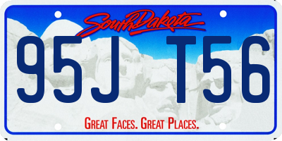 SD license plate 95JT56