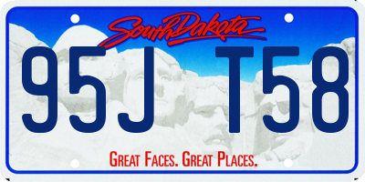 SD license plate 95JT58