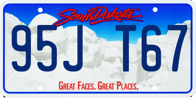 SD license plate 95JT67