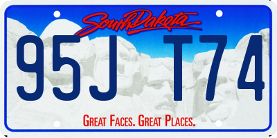 SD license plate 95JT74